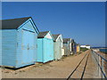 Wooden beach huts