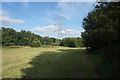 Mown grass strip on the edge of Little Hulton