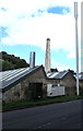 Telecoms pole and old mill chimney, Thrupp