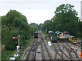 Looking down the line at Medstead & Four Marks station