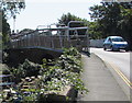 Side of a tubular footbridge, Lake, Isle of Wight