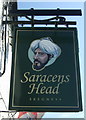 TF5372 : Sign for the Saracens Head, Hogthorpe by JThomas