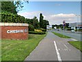 Entrance to Cheshire Oaks Business park