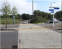 ST6178 : Cycle route across the  Abbey Wood Retail Park access road, Filton by Jaggery