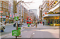 London (Westminster), 1989: west on Oxford Street at James Street