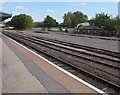 Lines past Yeovil Pen Mill railway station