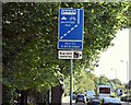 Bus lane cameras sign, Rosepark, Belfast (September 2015)