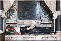 SE7967 : St Andrew's church, Langton - monument to Mary Ingram (detail 1) by Mike Searle