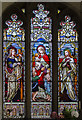 TF5176 : Stained glass window, St Margaret's church, Huttoft by Julian P Guffogg