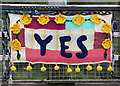 The Selkirk Yarn Bombers handiwork on Selkirk Bridge