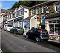 Cars and shops, Tynewydd Terrace, Newbridge