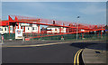 Ramp to footbridge, Blackpool Pleasure Beach station