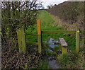 Stile along the path to Leicester Forest East