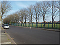 Playing fields of the closed Arnold School by Arnold Avenue, Blackpool