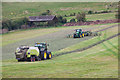 Baling the grass on Meadow View Farm