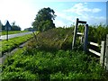 Looking west on the A27 from footpath junction