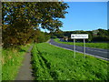 Looking eastwards across the A27 from footpath junction