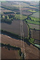 Cables and pylons north of Bradenham Hall: aerial 2015