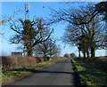 Communications mast along Fleckney Road