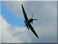 Spitfire over Old Sarum Airfield, near Salisbury