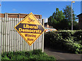 Liberal Democrat Election Poster on Icknield Way, Tring