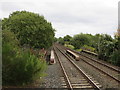 The railway line south of Auchinleck station