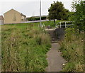 Steps up to Giles Road car park, Upper Coedcae, Blaenavon