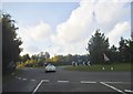 Roundabout at the junction of the A22 and Oxted Road