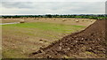 Partly-ploughed field