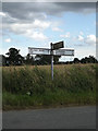 TM0966 : Roadsign on Oak Farm Lane by Geographer