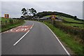 The A482 passing Ynysau-isaf