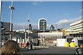 View of Tower 42, Walkie Talkie and the Gherkin from London Bridge station