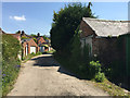 Private road with used and disused garages, rear of Avenue and York Roads, Leamington