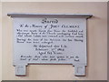 Memorial to John Clement in New Mill Baptist Church