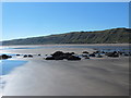 NZ4541 : Beach and cliffs south of Blackhills Gill by Mike Quinn