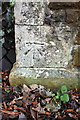 Benchmark on wall pier, Somerby Road