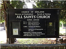 TQ6394 : All Saints Church sign by Geographer