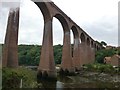 Dismantled railway bridge over the River Esk