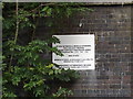 Alexander Lane (North) Railway Bridge sign