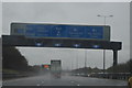 Gantry in the rain, M1 southbound