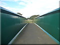 SD4432 : Shiny new railway footbridge, south of Cardwell Farm by Christine Johnstone