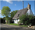 Boxworth: thatch and postbox