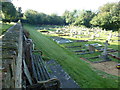 Church yard wall and graveyard in Fordham