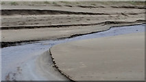 HP6514 : Burn of Norwick cutting through sand on Norwick beach by Mike Pennington