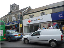 SW8161 : British Red Cross charity shop in Newquay town centre by Matthew Cotton
