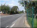 View north along the A2 at Glasdrumman