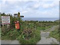 A useful signpost on the South West Coast Path