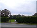 Templeton - entrance to playing field and old lamps