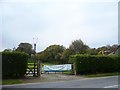 Templeton - entrance to playing field and old lamps