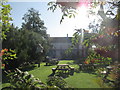 Beer garden of the Cadeby inn.